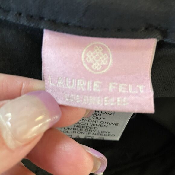Laurie Felt Pull On Jeans Size 2X Black SILKY WATER PAINT Skinny Stretch NEW - Picture 9 of 12